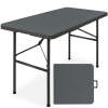 Portable Folding Plastic Dining Table w/ Handle, Lock - 4ft - Thumbnail 1