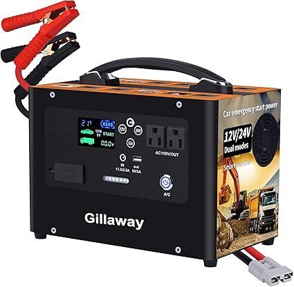 V10 10000A Car Jump Starter, Portable Power Station Backup Lithium Battery，12V/24V Heavy Duty Truck Jump Starter Battery Pack, Power Bank for Outdoors Camping Travel Hunting Blackout - Lot 791