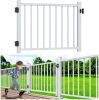 4 ft. W Aluminum Deck Gate Kit for 36". H Railing, Cuttable White Textured Powder-Coat Finish Outdoor Gate Kit with Latch and Auto-Closing Hinge for Deck, Patio, Garden, Yard, Porch - Thumbnail 1