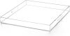 Clear Acrylic Ottoman Tray with Cutout Handles 20x20 Inch Over Sized Serving Tray, Organizer Rubber Boot Tray Decorative for Living Room Bedroom,Bathroom and Entryway Kitchen Tabletop - Thumbnail 1