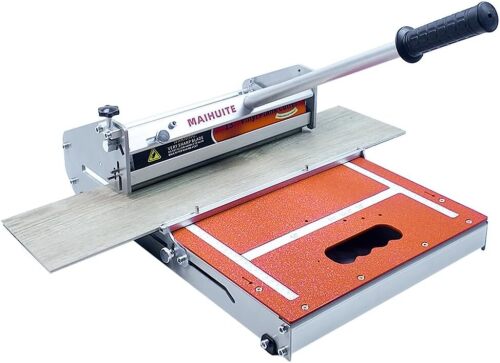 10mm Thick Floor Cutter - 13" Pro Vinyl Floor Cutter for LVP, LVT, WPC, SPC, PVC, VCT, Rigid Core Vinyl Flooring - Honing Stone Included - Manual Operation, No Electricity, No Noise - Lot 881