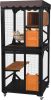 Aivituvin Catio Outdoor Cat Enclosure on Wheels Indoor Kitty House with Cat Bed, Scratching Post, Jumping Platforms, Waterproof Roof - Thumbnail 1