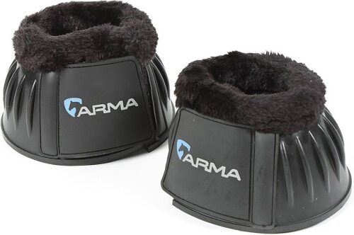 Shires Equestrian Products ARMA Fleece Topped Over Reach Horse Boots, 2 count, Black, X-Full - Lot 10014