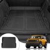Cargo Mat Compatible with 2021-2025 Ford Bronco Trunk Mat All-Weather TPE Rear Trunk Tray Cargo Liner for Ford Bronco Accessories 4 Doors (Not Compatible with Bronco Sport) - Thumbnail 1