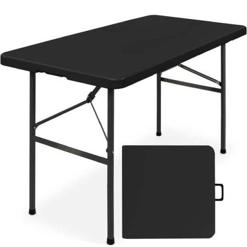 Portable Folding Plastic Dining Table w/ Handle, Lock - 4ft - Lot 955