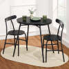 3-Piece Oval Dining Table Set, Small Kitchen Set w/ 2 Chairs - Thumbnail 1