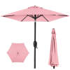 Outdoor Market Patio Umbrella w/ Push Button Tilt, Crank Lift - 7.5ft - Thumbnail 1