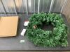 Pre-Lit Artificial Fir Christmas Wreath w/ Red Bow, LED Lights - Thumbnail 2