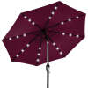 Solar LED Lighted Patio Umbrella w/ Tilt Adjustment, UV-Resistant - 10ft - Thumbnail 1