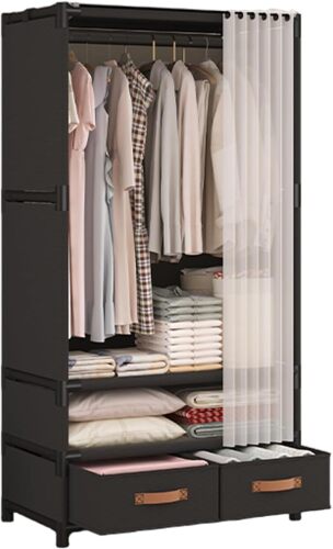 WEALTHYHEART Portable Closet, Wardrobe, Heavy Duty Clothes Rack - Lot 1120