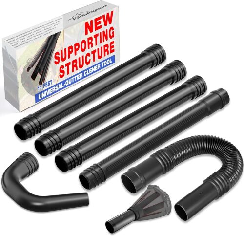 Sealegend Universal Leaf Blower Gutter Attachment, Gutter Cleaning Tools from Ground with Suppotive Structure and Telescopic Hose All-Round Cleaning, 11 Feet - Lot 1145