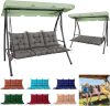 3 Seater Porch Swing Cushion,Thick Cushion for Patio Swing Furniture,3-Person Outdoor Swing cushiosn with Ties & Storage Bag,for Patio, Porch, Backyard, Garden,Outdoor - Thumbnail 1