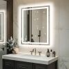 Bathroom Mirror with Lights, Dimmable, Double Lights, Backlit + Front Lit, 3 Colors Led Mirror for Bathroom, Lighted Bathroom Vanity Mirror, Tempered Glass - Thumbnail 1