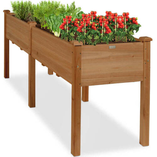 Raised Garden Bed, Elevated Wood Garden Planter Stand - 72x24x30in - Lot 1051