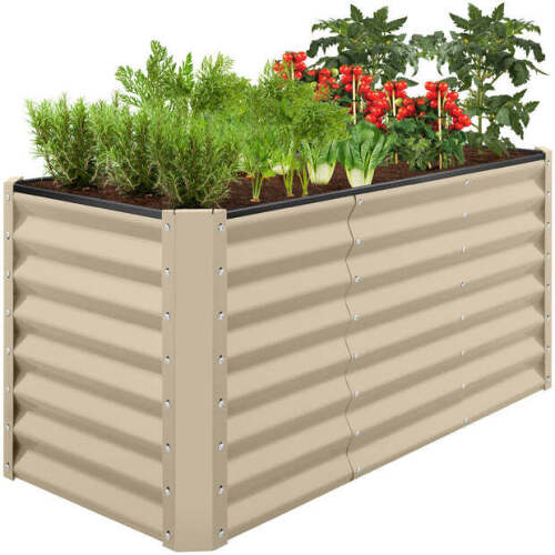 Outdoor Metal Raised Garden Bed for Vegetables, Flowers, Herbs - 4x2x2ft - Lot 1183