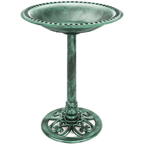 Vintage Outdoor Garden Bird Bath w/ Fleur-de-Lis Accents - Lot 1198