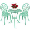 3-Piece Cast Aluminum Patio Bistro Furniture Set - Thumbnail 1