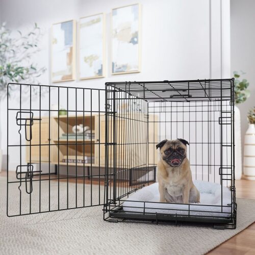 Frisco Heavy Duty Fold & Carry Single Door Collapsible Wire Dog Crate, Medium - Lot 1144