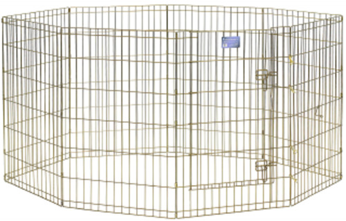 Midwest 36" Exercise Pen Gold 8 Panel with Door - Lot 1154