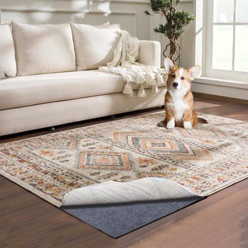 Waterproof Rug Pad, 6x9 ft Area Rug Non-Slip Carpet Pad, Non-Slip Rug Pads for All Floors and Finishes, Felt Pad for Hardwood Floors, Keeps Carpets in Place Soft and Safe - Lot 1270