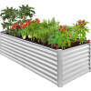 Outdoor Metal Raised Garden Bed for Vegetables, Flowers, Herbs - 8x4x2ft - Thumbnail 1