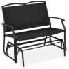 2-Person Patio Loveseat Swing Glider, Bench Rocker w/ Armrests - Thumbnail 1