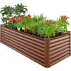 Outdoor Metal Raised Garden Bed for Vegetables, Flowers, Herbs - 8x4x2ft - Thumbnail 1