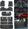 Floor Mats for 2025 Nissan Armada 8 Seats with Trunk mat TPE All Weather Protection 3 Rows Car Floor Liners & Cargo Liners - Thumbnail 1