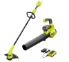 Ryobi 40V Cordless Battery 12 in. String Trimmer and 450 CFM 120 MPH Blower Combo Kit 2-Tools with 4.0 Ah Battery and Charger - Thumbnail 1