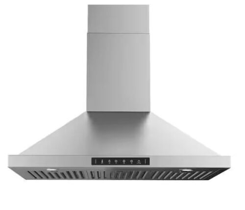 VIKIO 30 in. 900 CFM Convertible Wall Mount Range Hood in Stainless Steel with Charcoal Filter Gesture Control and Low Noise - Lot 93JF