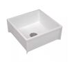 MUSTEE 24 in. x 24 in. x 10 in. Service Mop Basin for 3 in. DWV in White - Thumbnail 1