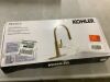 KOHLER Revolv Single Handle Pull Down Sprayer Kitchen Faucet in Vibrant Brushed Moderne Brass - Thumbnail 6