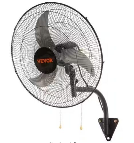 VEVOR Wall Mount Fan 20 in. 3-speed High Velocity Max. 4650 CFM Oscillating Industrial Wall Fan for Warehouse - Lot 136JF