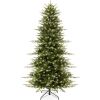 6' Pre-Lit Artificial Aspen Slim Noble Fir Christmas Tree w/ Metal Stand - Thumbnail 1
