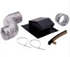 Broan-NuTone 3 in. to 4 in. Roof Vent Kit for Round Duct Steel in Black - Thumbnail 1