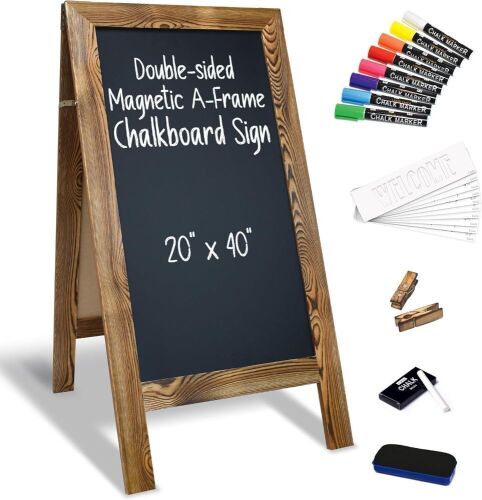Better Office Products Magnetic Chalkboard A-Frame Extra Large 20" x 40" - Lot 286