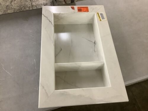FlexStone 17 in. x 26 in. Recessed Shampoo Caddy in Oyster - Lot 328JF