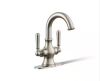 KOHLER Capilano Monoblock 4 in. Centerset 2-Handle Bathroom Faucet in Vibrant Brushed Nickel - Thumbnail 1