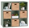 9-Cube Bookshelf Storage Display w/ 3 Removable Panels, Customizable Design - Thumbnail 1