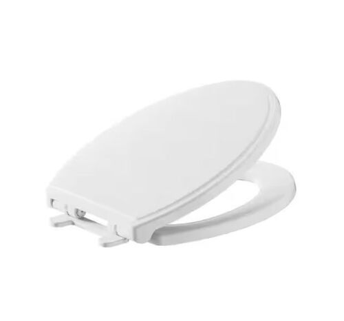 American Standard Traditional Elongated Slow Close EverClean Toilet Seat in White - Lot 437JF