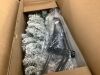 9' Pre-Lit Snow Flocked Artificial Pencil Christmas Tree w/ Multicolor Lights - Thumbnail 3
