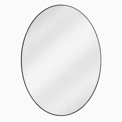 Oval Black Classic Aluminum Alloy Framed Wall Mirror 20 in. x 28 in. - Lot 623JF
