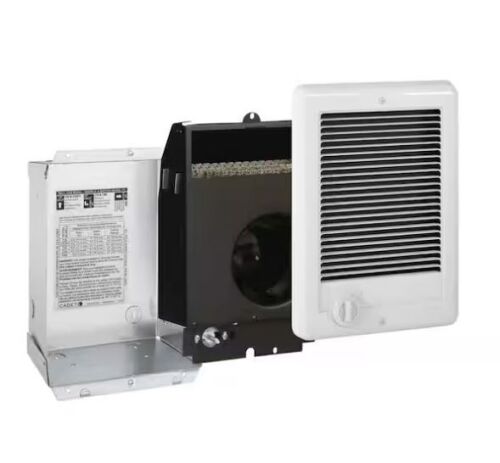 Cadet 240-volt 1,000-watt Com-Pak In-wall Fan-forced Electric Heater in White with Thermostat - Bent Grille - Lot 627JF