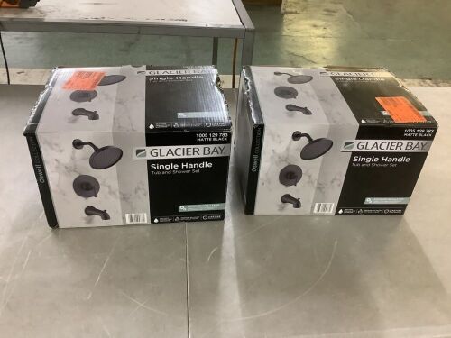 Lot of (2) Glacier Bay Oswell Single Handle 1-Spray Tub and Shower Faucet 1.8 GPM in Matte Black - Uninspected - Lot 629JF