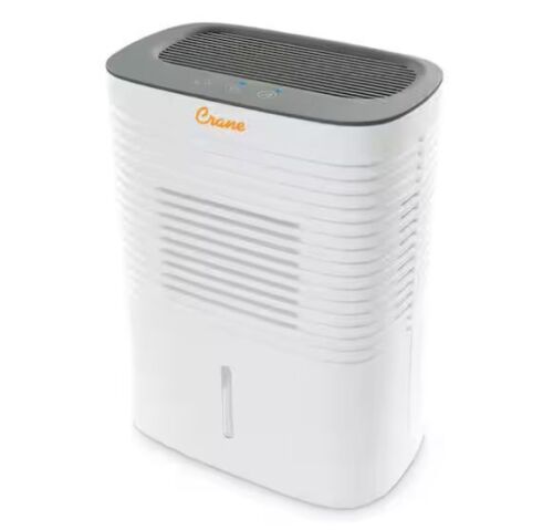Crane 4 Pint Compact Dehumidifier with 2 Settings for Small to Medium Rooms up to 300 sq.ft. - Lot 731JF