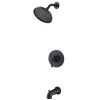 Glacier Bay Oswell Single Handle 1-Spray Tub and Shower Faucet 1.8 GPM in Matte Black - Thumbnail 1