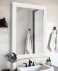 24 in. W x 32 in. H Rectangular White Wood Frame Wall Mirror - Thumbnail 1