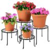 Set of 4 Indoor Outdoor Metal Nesting Plant Stands, Flowerpot Holders - Thumbnail 1