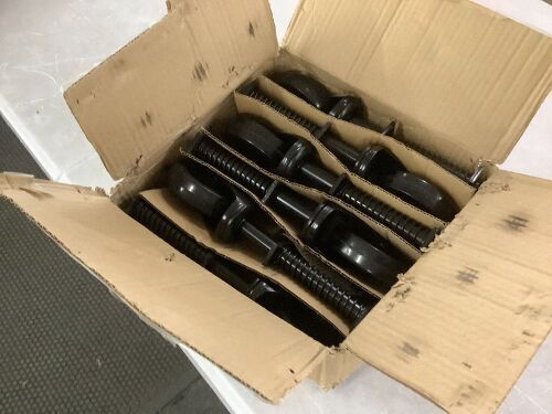 Everbilt 4 in. Hard Rubber and Steel Swivel Gate Caster with Adjustable Spring Bracket and 125 lbs. Load Rating, 6 Pack - Lot 759