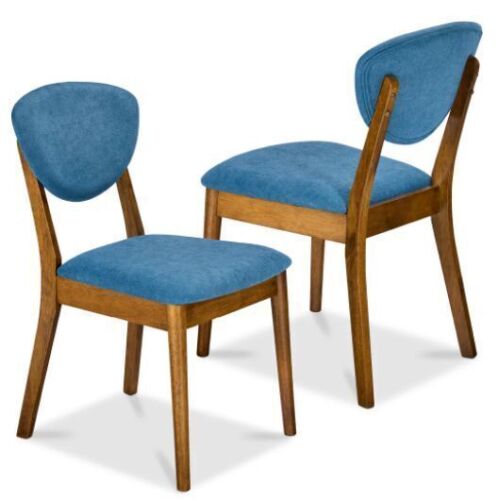 2-Piece Mid-Century Modern Wood &Upholstered Dining Chair Set - Lot 154